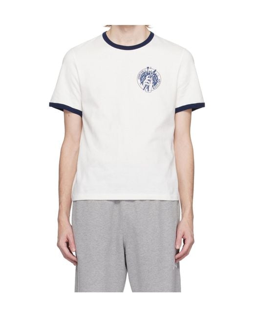 Ambush White Art Club Graphic-Print T-Shirt for men