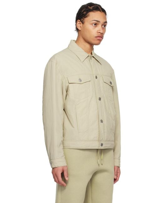 AMI Natural Casual Jacket With Buttons On Front for men