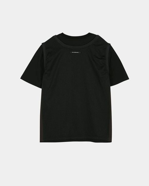 ANDERSSON BELL Black Basketball Jersey Layered T-Shirt for men
