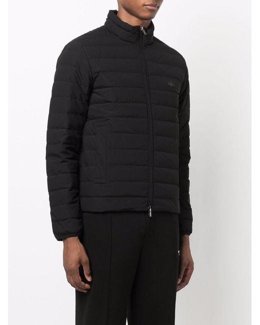 Emporio Armani Black High-Neck Padded Jacket for men