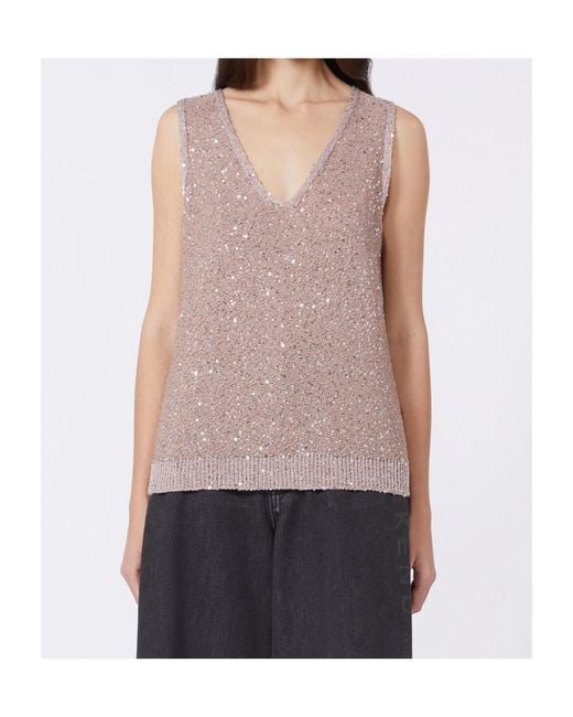 Weekend by Maxmara Pink Wkdtempo Knitted Vest