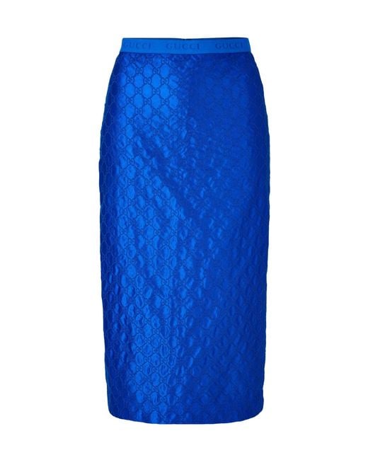 Gucci Blue Casual Midilength Skirt