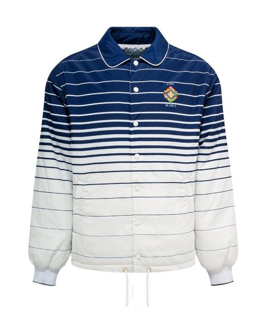 Casablanca Blue Fade Effect Striped Jacket for men