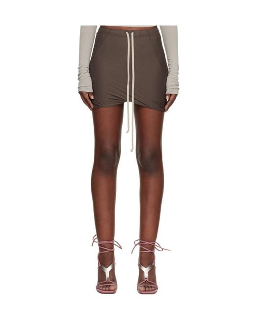 Rick Owens Gray Temple Buds Drawstring Shorts