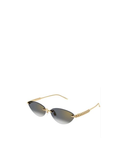 Cartier White Cat-Eye Frame Sunglasses