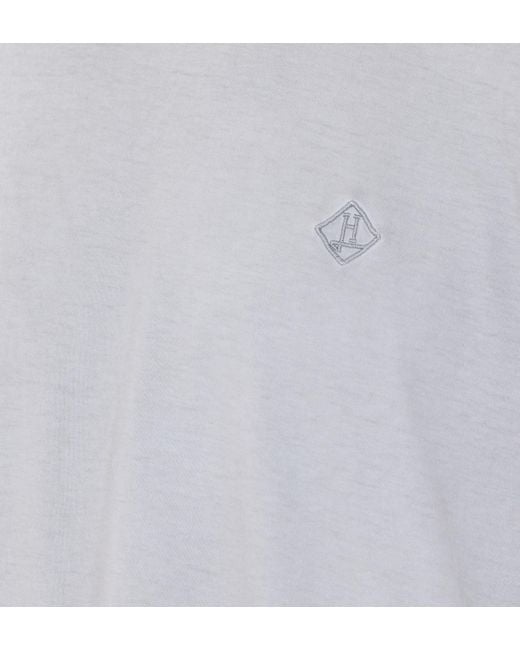 Herno White Logo Crewneck T-Shirt for men