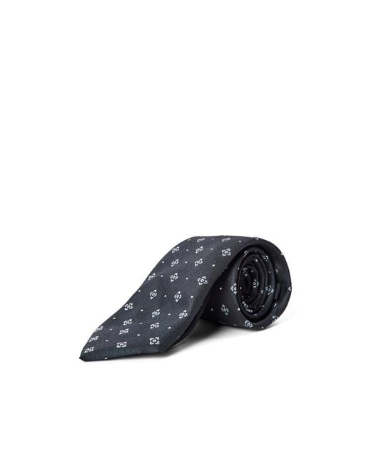 Boss White Jacquard Braided Tie for men