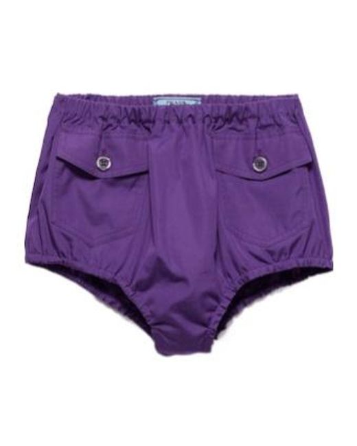 Prada Purple Poplin Shorts