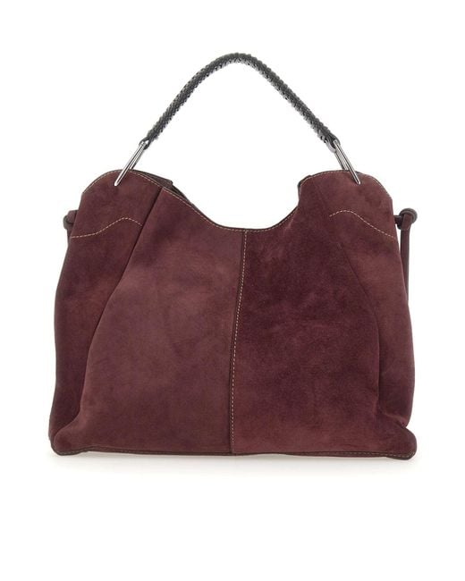 Gianni Chiarini Red Era Stitch-Detail Shoulder Bag