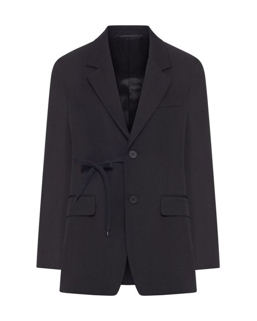 Balenciaga Blue Wrap Tailored Jacket