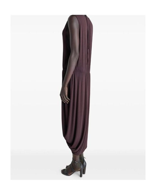 Lemaire Purple Ruched Sleeveless Dresses