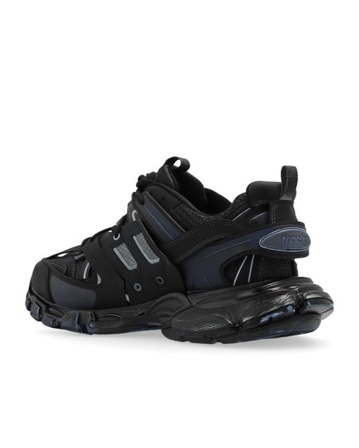 Balenciaga Black Track Panelled Lace-Up Sneakers