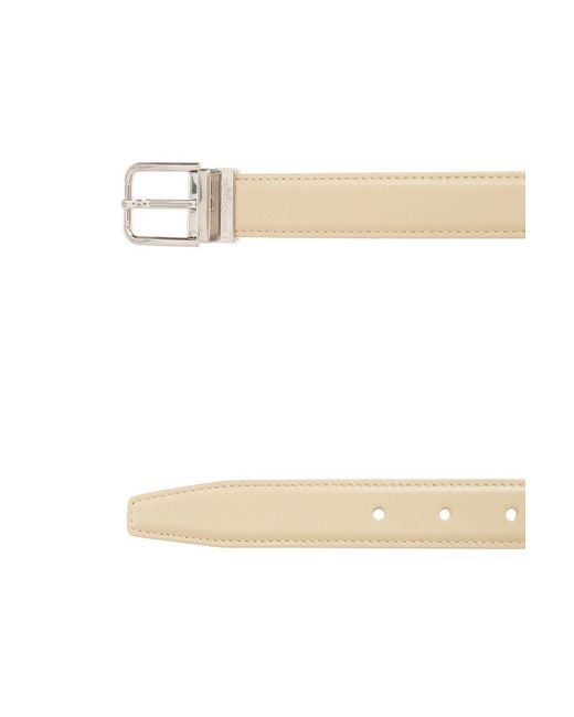 Dolce & Gabbana White Classic Buckle Belt