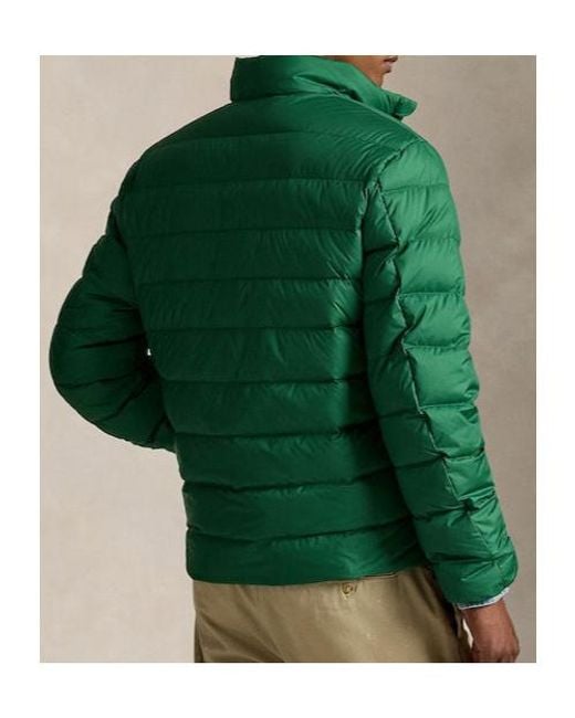 Polo Ralph Lauren Green Logo Embroidered Zip-Up Jacket for men