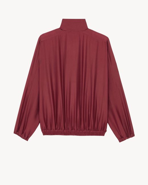 Saint Laurent Red Zip-Up Long-Sleeved Jacket for men