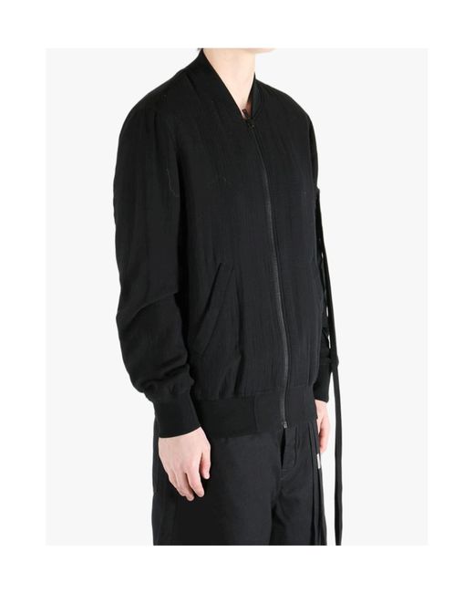 Ann Demeulemeester Black Dries Zip-Up Bomber Jacket for men