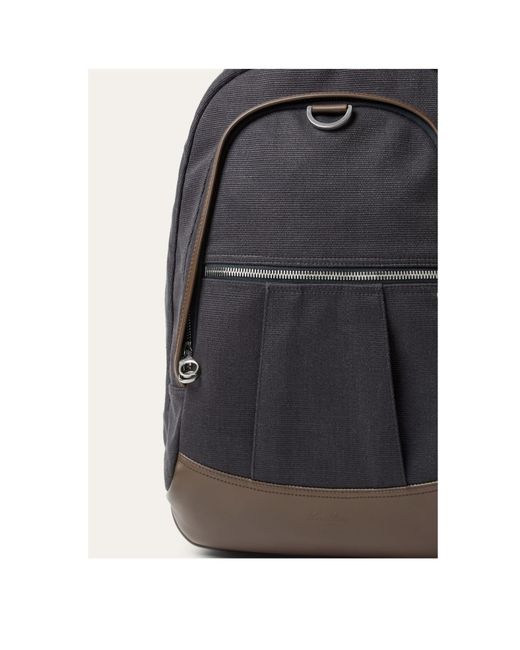 Loro Piana Black Pioneer Backpack Medium for men