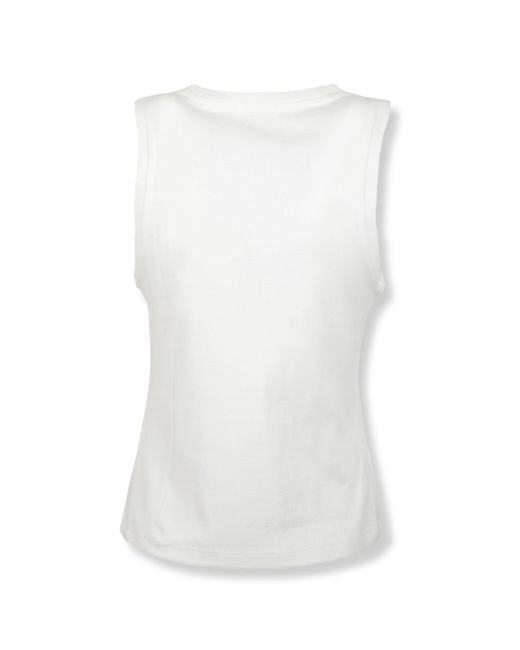 Jonathan Simkhai White Embellished Sleeveless Top