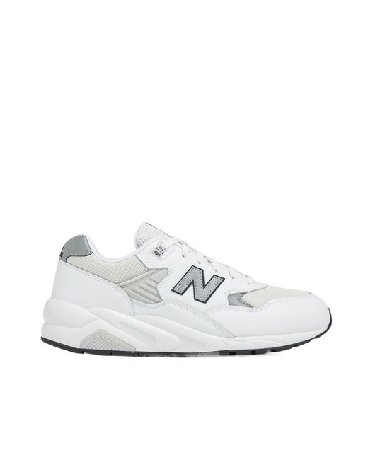 New Balance White Logo Sneakers for men