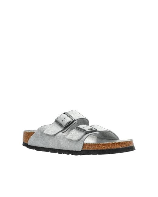 Birkenstock White Arizona Buckled Sandals for men