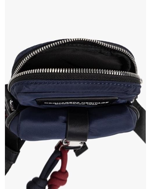 DSquared² Blue Heritage Buckle Shoulder Bag for men
