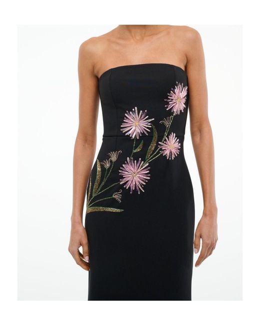 Staud Black Off-The-Shoulder Midi Dress