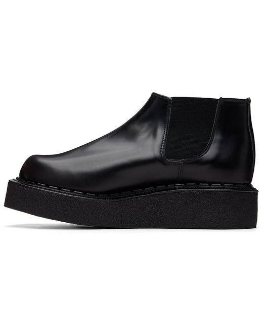 Comme des Garçons Black Platform Chelsea Boots for men