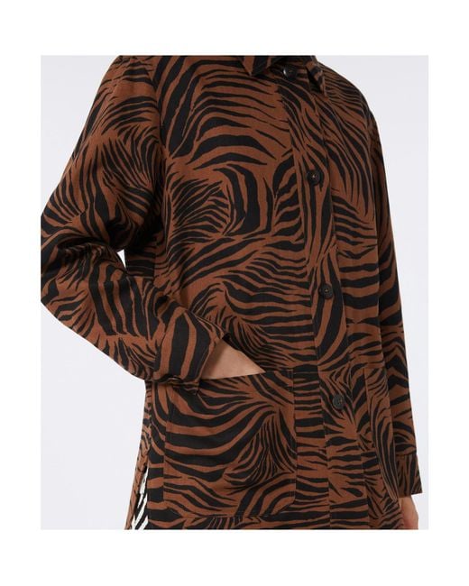 Max Mara Brown Studio Panino Pattern-Printed Jacket