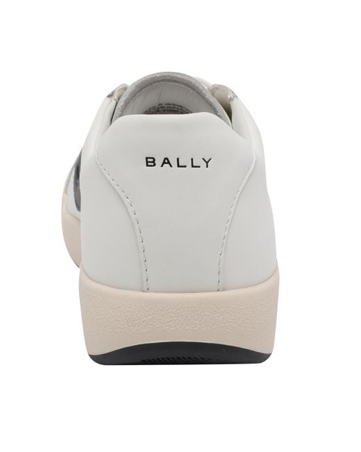 Bally White Lace-Up Low-Top Casual Shoes for men