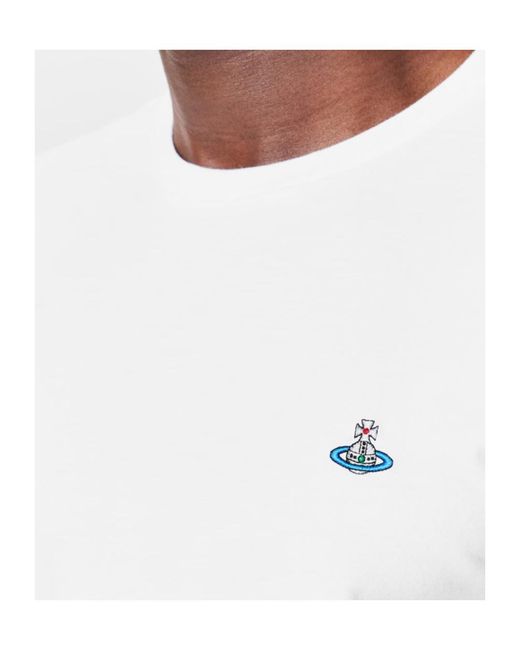 Vivienne Westwood White Crew Neck Short-Sleeved T-Shirt for men