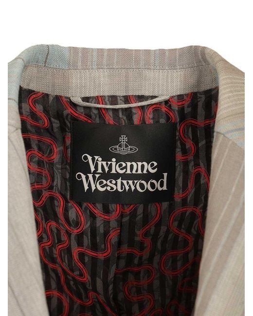 Vivienne Westwood Gray Huddersfield Striped Blazer for men
