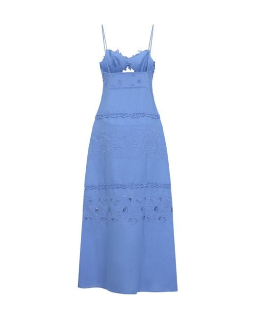 Ermanno Scervino Blue Life Sleeveless Midi Dress