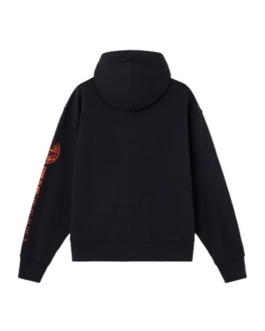 Stone Island Blue Oversized-Fit Zip-Up Sweatshirt With 'Vertical Placement' Print for men