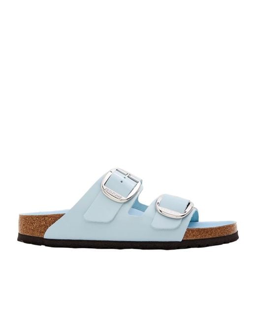 Birkenstock White Adjustable Double Buckle Slippers