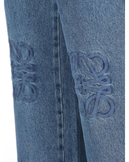 Loewe Blue Logo Patch Jeans for men