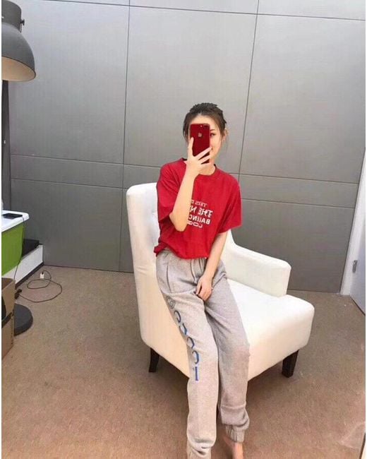 Gucci Gray Logo Jogging Trousers for men