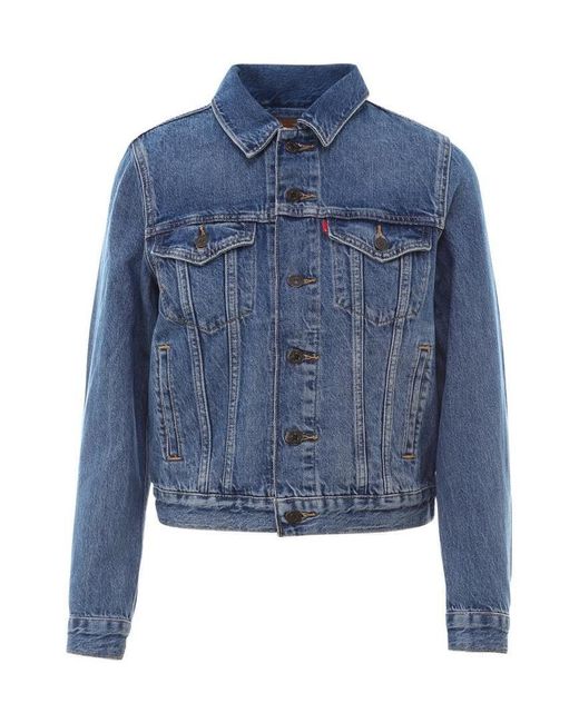 Levi's Blue Buttoned Denim Trucker Jacket