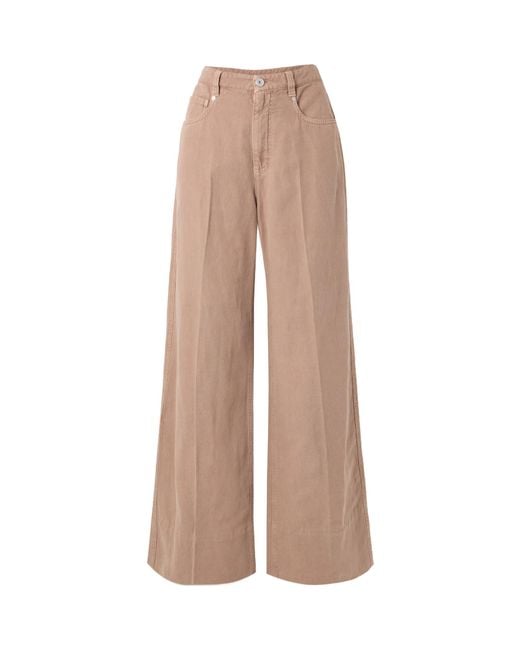 Brunello Cucinelli Natural Wide Leg Jeans