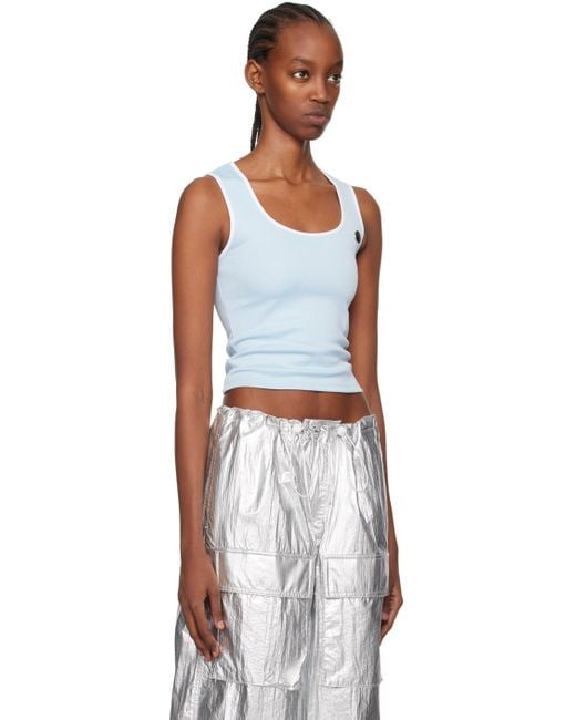 Ambush Gray Heart-Motif Cut-Out Sleeveless Top