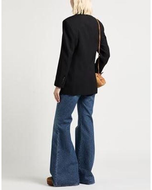 Brunello Cucinelli Black Minimalist Fashion Double-Breasted Blazer