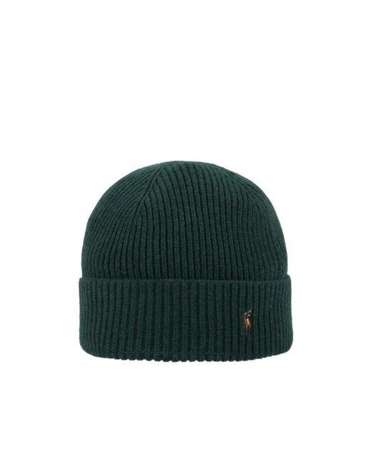 Polo Ralph Lauren Green Knitted Brimmed Hat for men