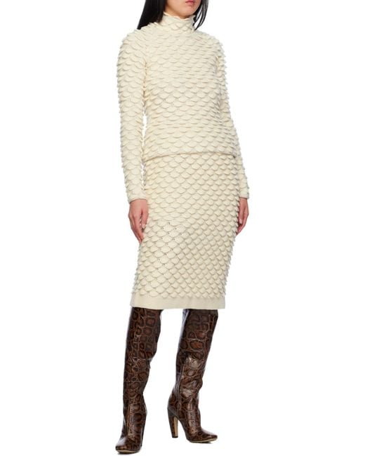 Bottega Veneta Natural Fish Scale Sweater