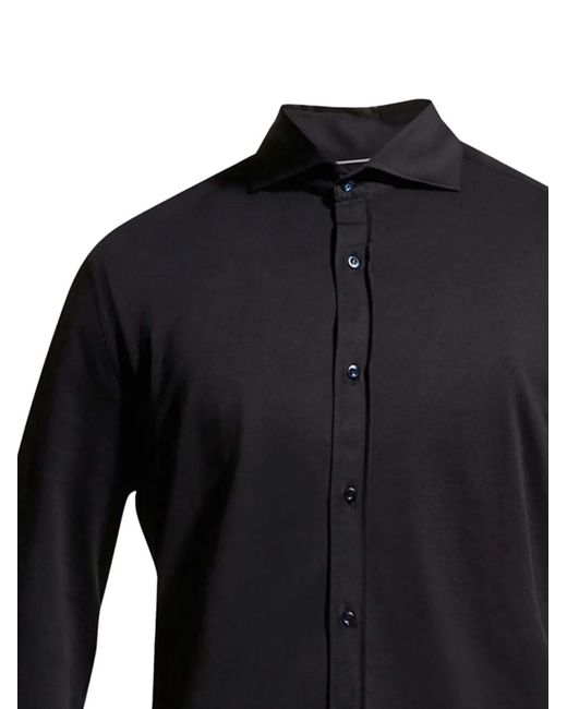 Brunello Cucinelli Blue Buttoned Shirt for men