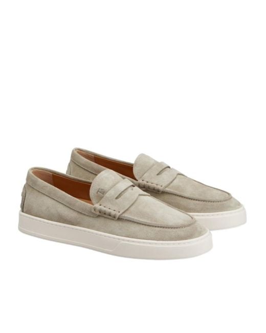 Tod's Gray Torba Slip-On Loafers for men