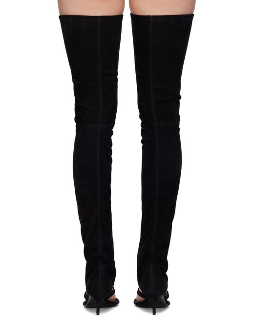 Alaïa Black Stretch Suede 55 High Boots