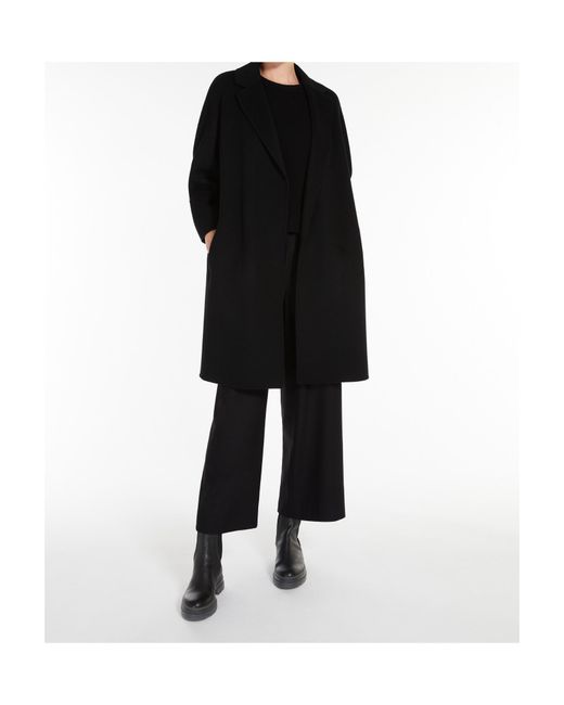 Max Mara Black 'S Arona Belted Long-Sleeved Coat