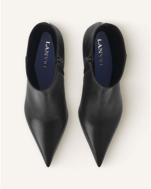 Lanvin Black Side Zipped Heeled Boots