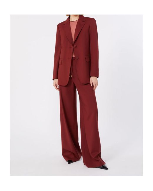 Max Mara Red Studio Mstassenzi Single-Breasted Jacket