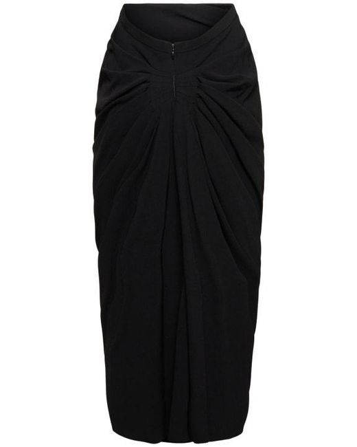Dries Van Noten Black Pleated Detail Skirt