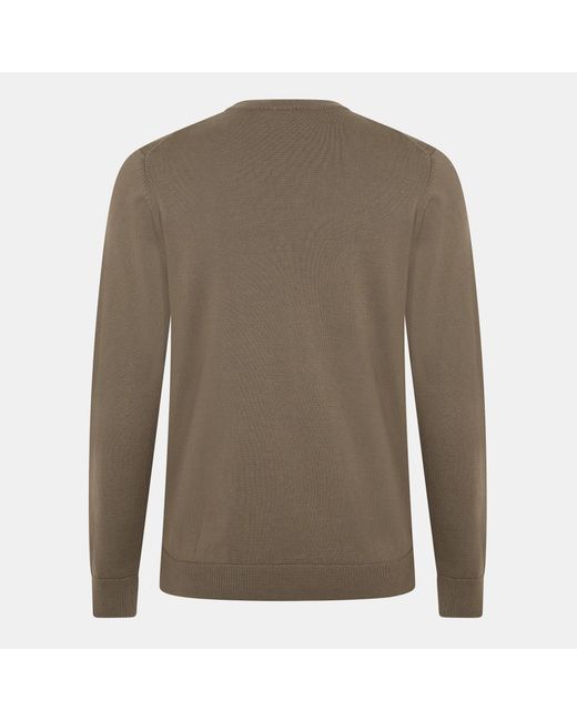 Boss Brown Crew Neck Knit Sweater for men